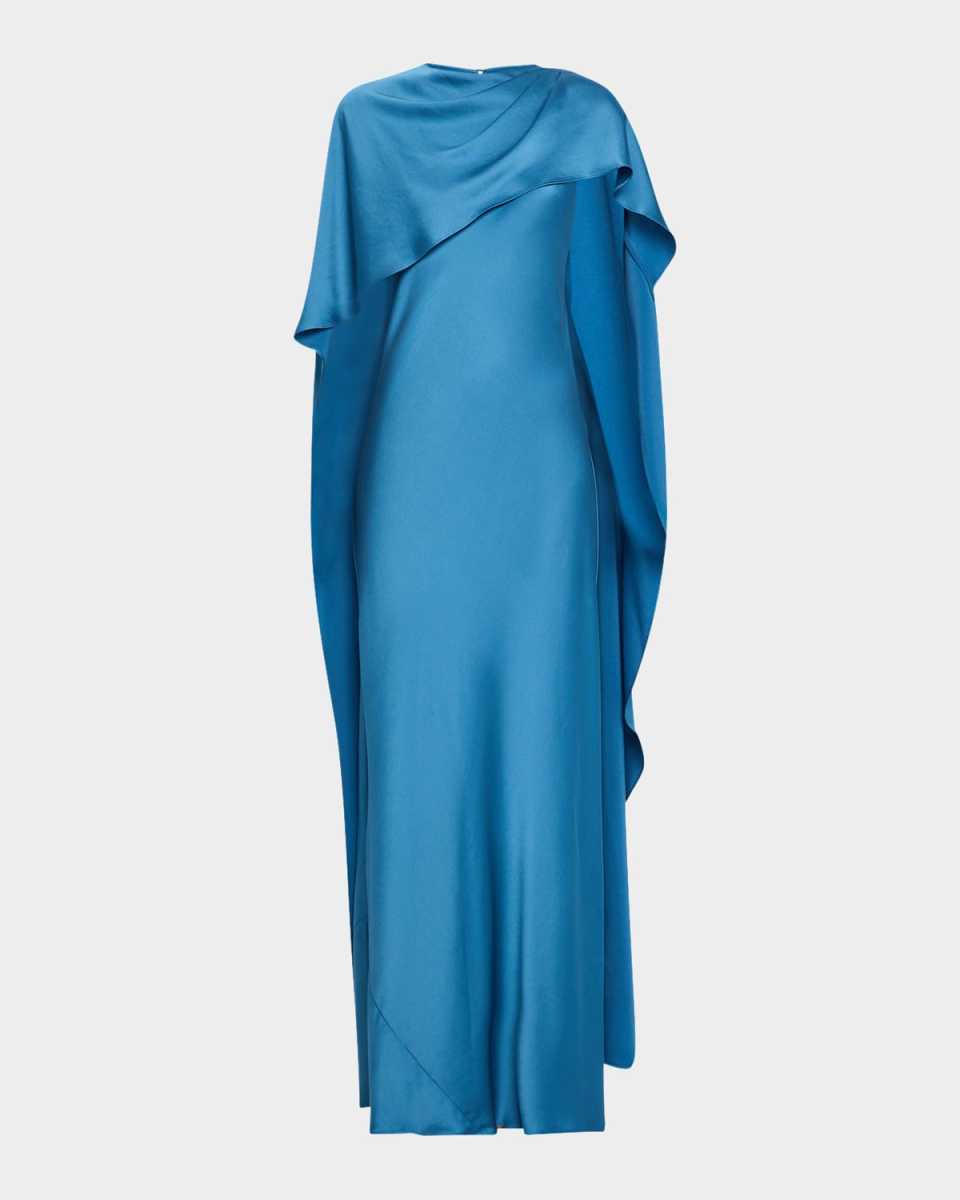 Izel Draped Cape Gown